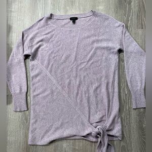 J.Crew Tie Waist Boatneck Sweater Heather Orchid Lavender - Size S - H1462